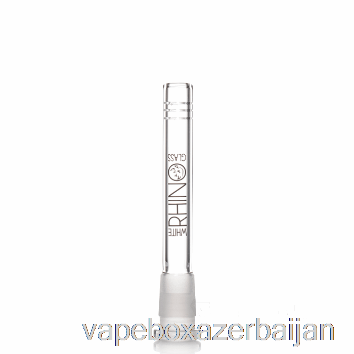 E-Juice Vape White Rhino 19/14 Glass Downstem 4.5inch